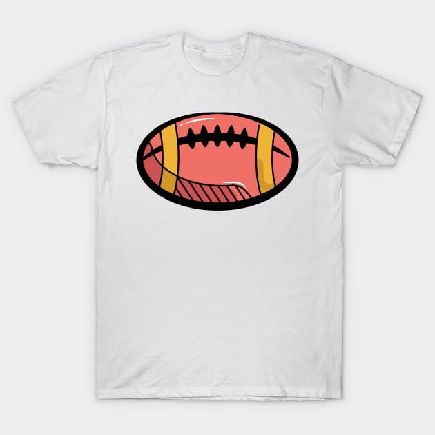 Rugby Ball T-Shirt by Teravitha